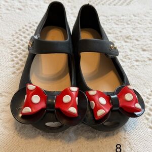 Kids Black Mary Jane Shoes with Red Polka Dot Bows